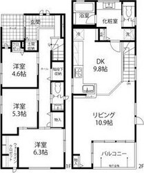 東大曽根町戸建ての物件間取画像